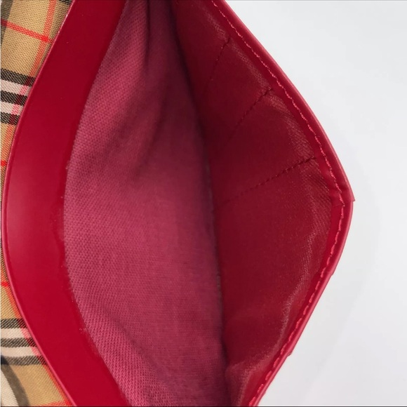 Authentic Burberry Red nova check Women's Wallet - Picture 12 of 13